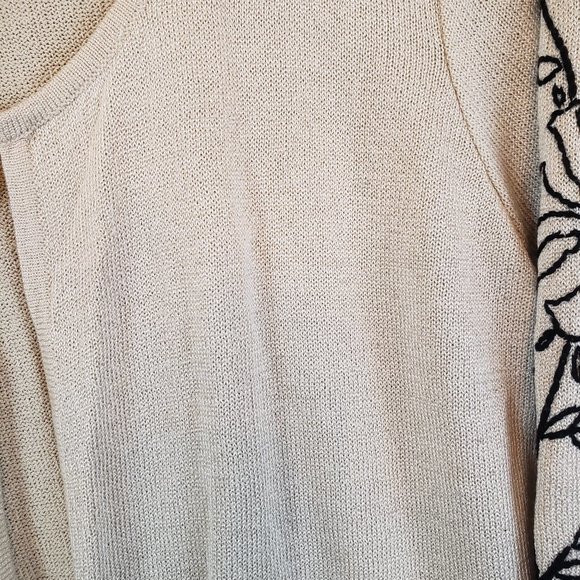 True Beauty by Emme Women's Size 2 Plus (XL) embroidered sleeves Sweater Jacket - Picture 3 of 15
